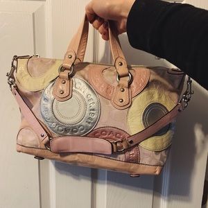 patchwork ashley satchel coach bag